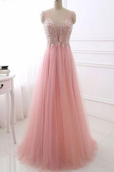 Light Pink Prom Dress, Evening Dress ...